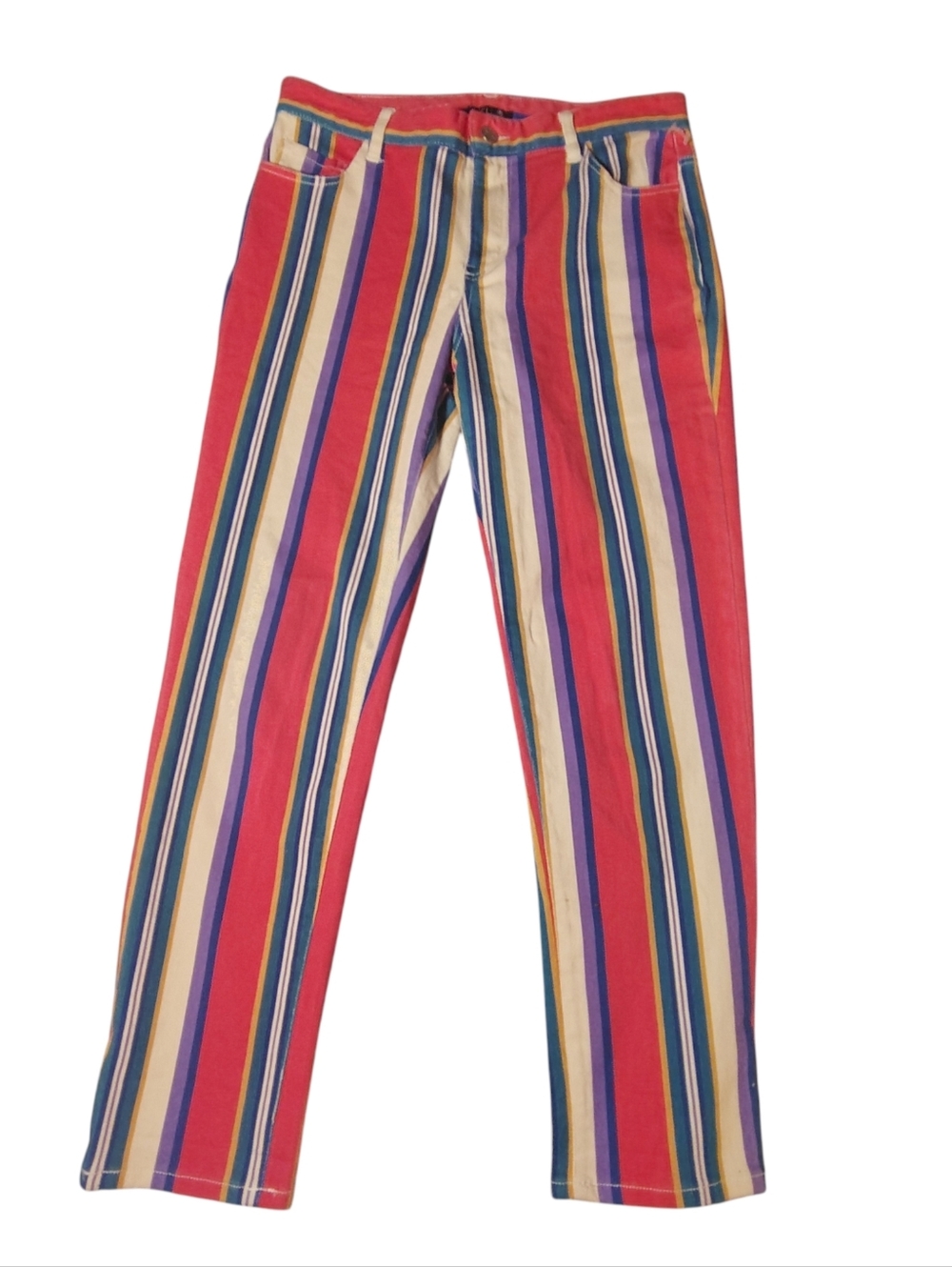 Vintage dELiA*s Dolls Kill Striped Multicolor Pants Rainbow Stripe Y2K XL